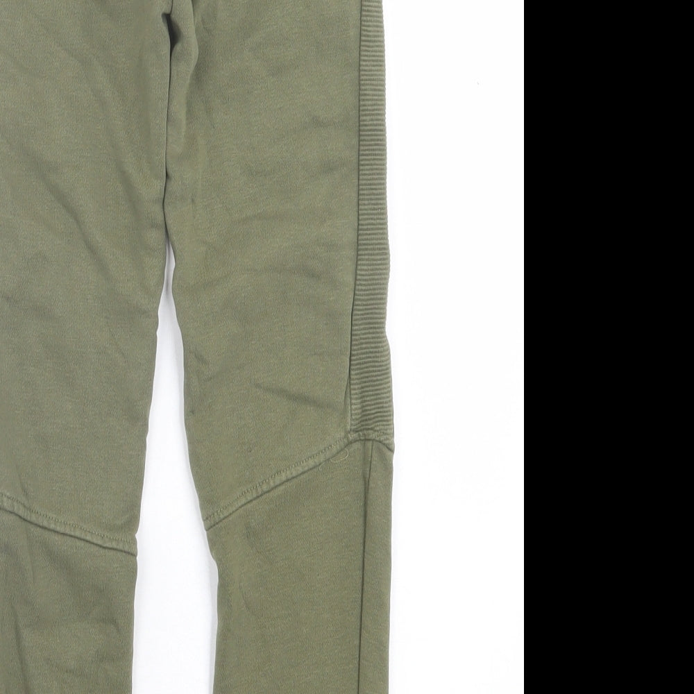 TU Boys Green  Cotton Jogger Trousers Size 9 Months  Regular Tie