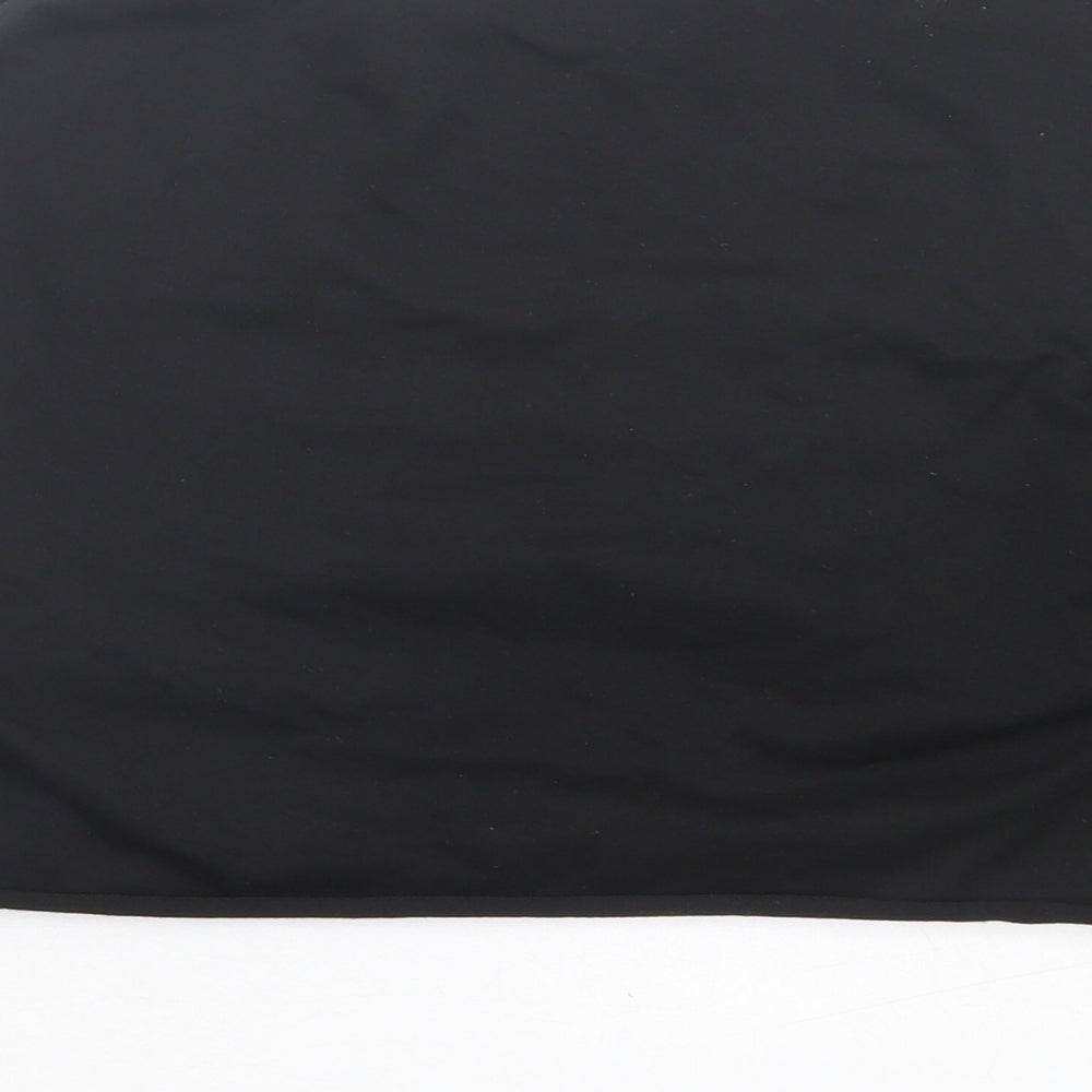 SheIn Girls Black  Cotton Cropped T-Shirt Size 11 Years Crew Neck Pullover
