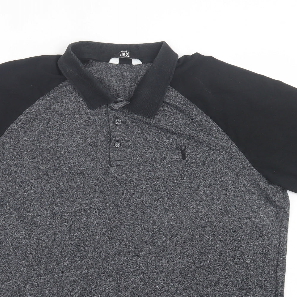NEXT Mens Grey  Cotton  Polo Size 2XL Collared Button