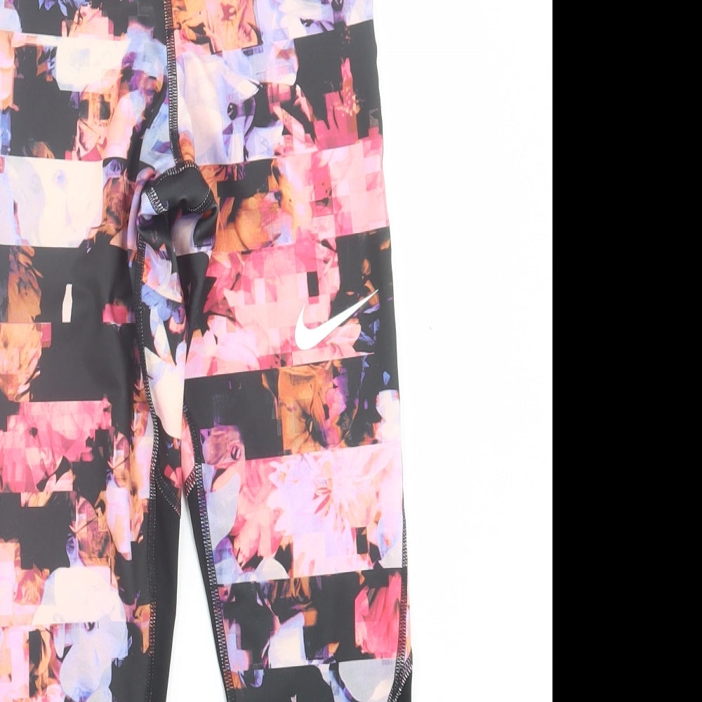 niek Girls Multicoloured Geometric Polyester Capri Trousers Size 10-11 Years  Regular Pullover