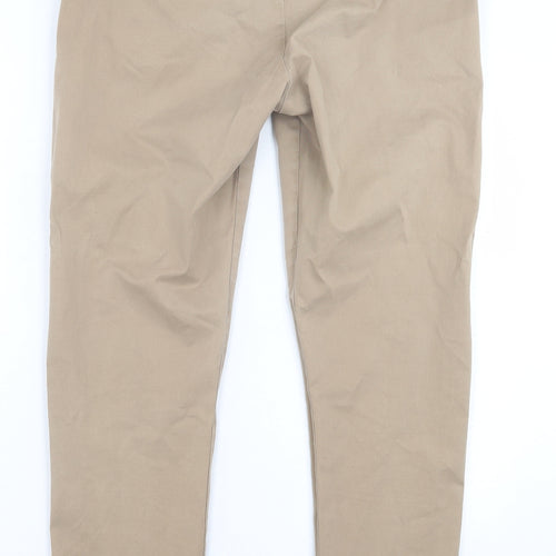 Gap Womens Beige  Cotton Chino Trousers Size 12 L28 in Regular Hook & Eye
