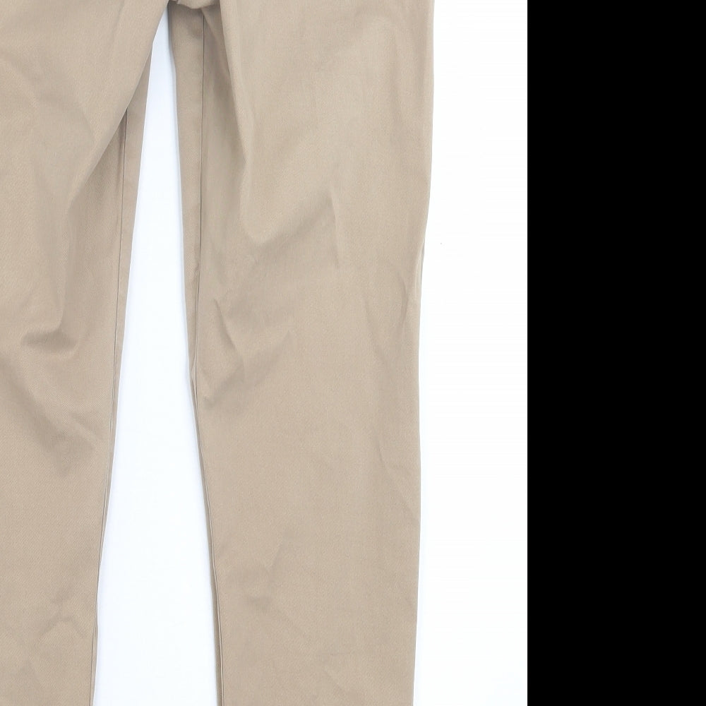Gap Womens Beige  Cotton Chino Trousers Size 12 L28 in Regular Hook & Eye
