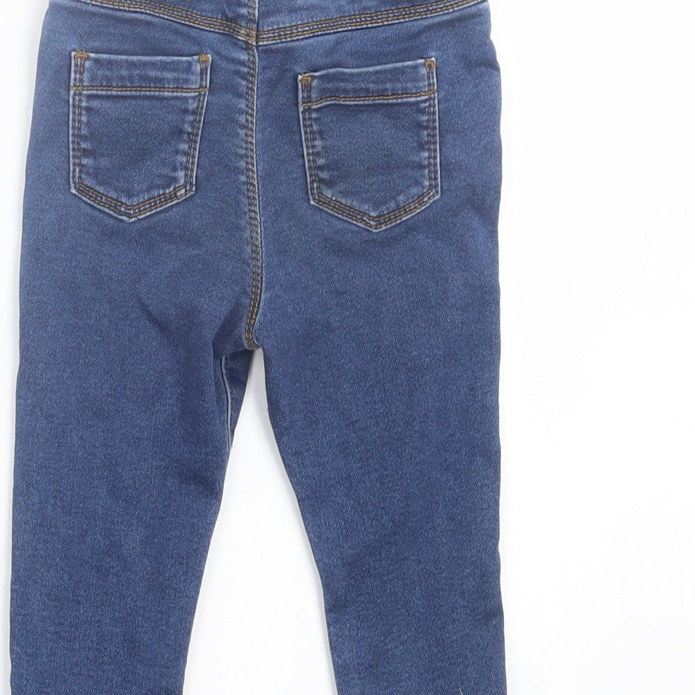 F&F Boys Black  Cotton Capri Jeans Size 9-12 Months  Tie