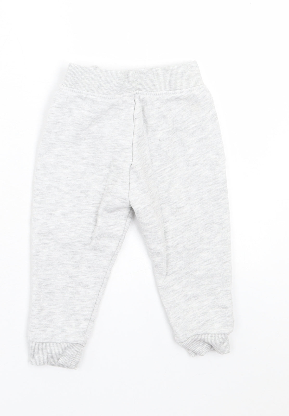 dunnes Boys Grey  Cotton Jogger Trousers Size 9-12 Months  Tie