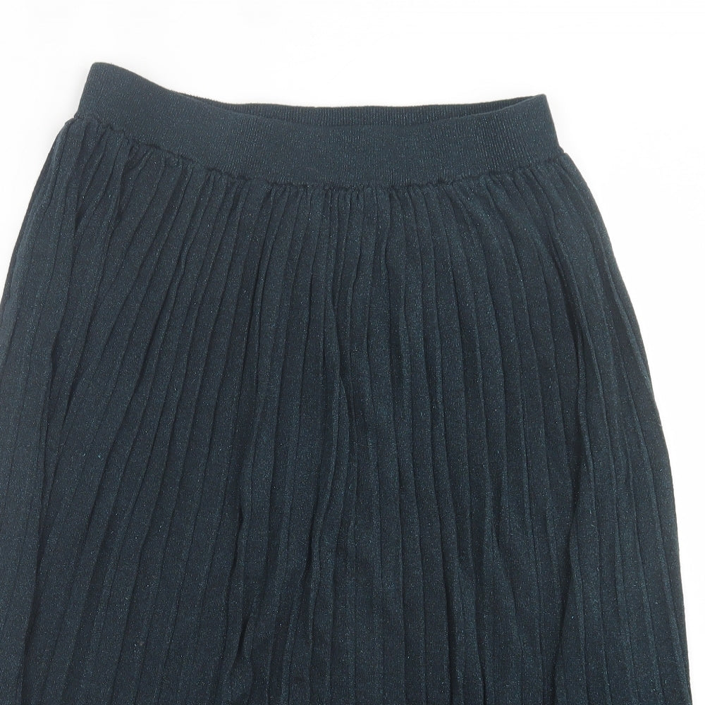 H&M Womens Green  Viscose A-Line Skirt Size M