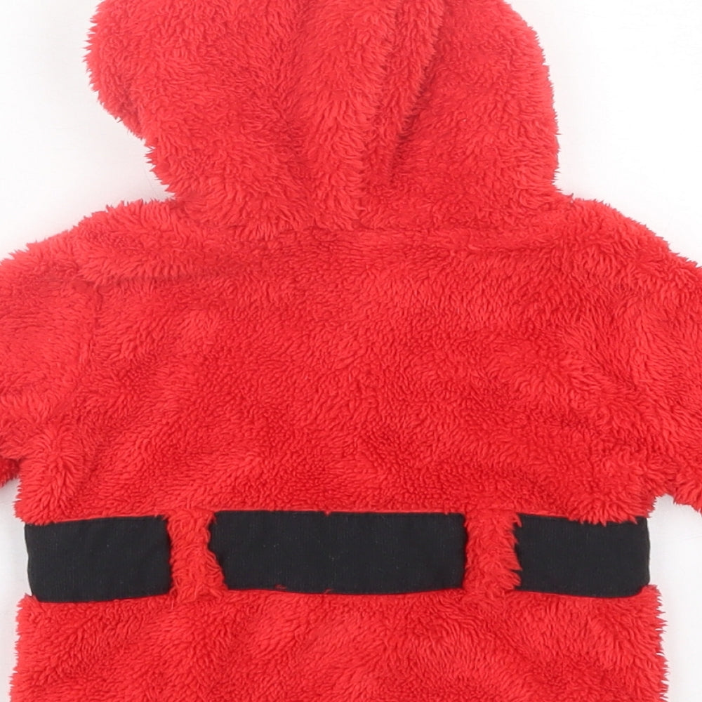 F&F Baby Red   Basic Jacket Jacket Size 0-3 Months   Zip - Christmas