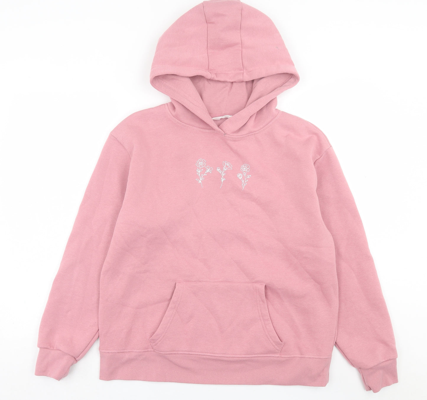 Primark Womens Pink  Cotton Pullover Hoodie Size M  Pullover