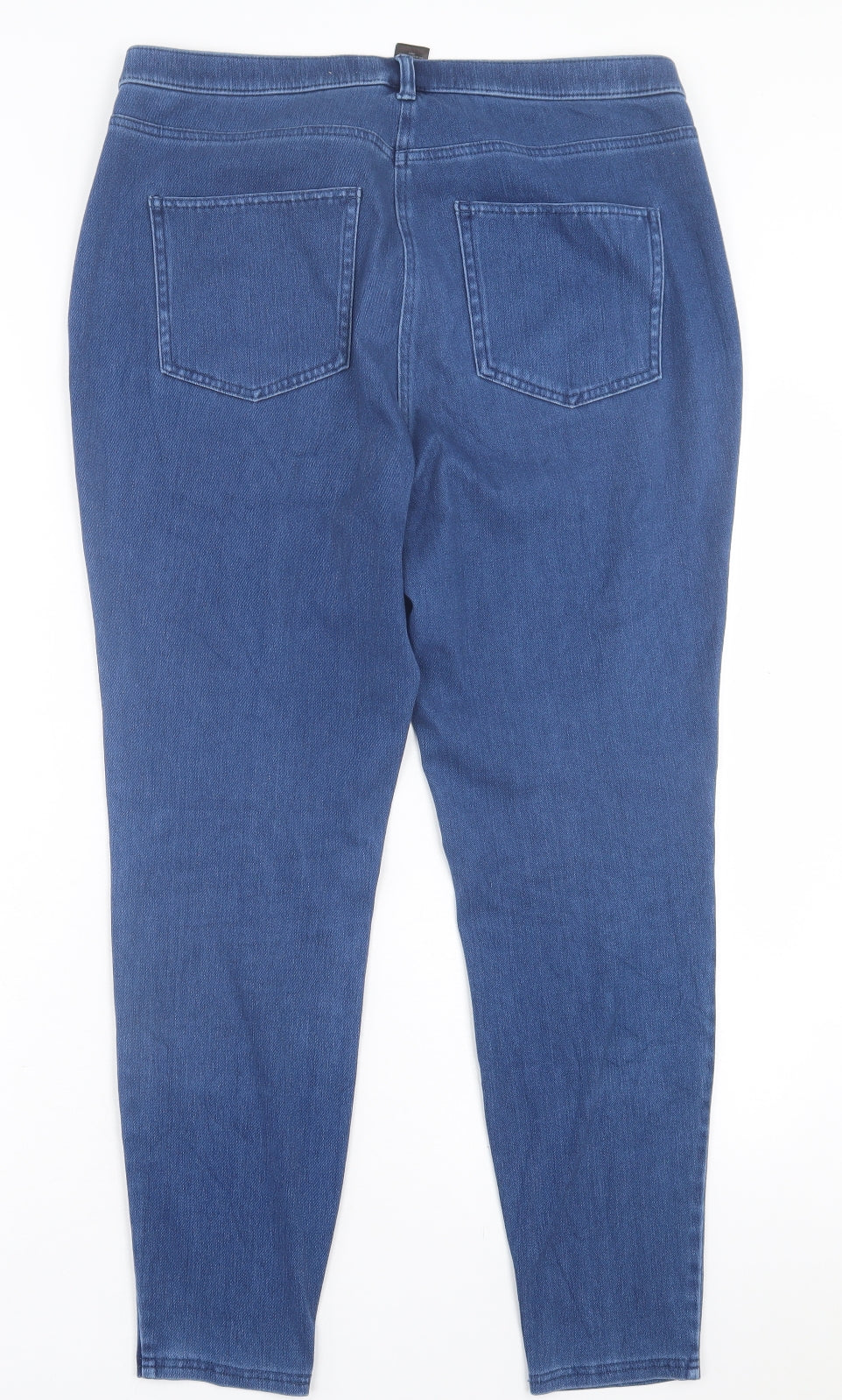 NEXT Womens Blue  Cotton Jegging Trousers Size 16 L27 in Regular