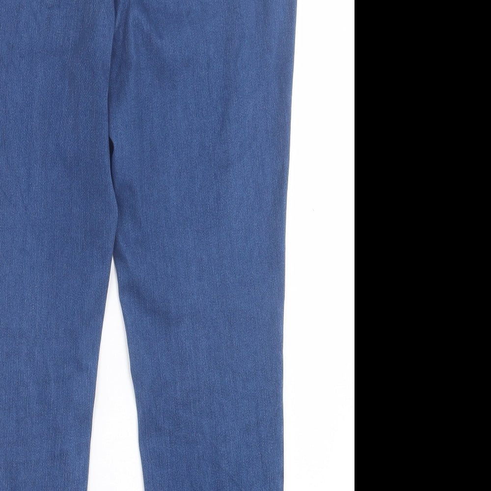 NEXT Womens Blue  Cotton Jegging Trousers Size 16 L27 in Regular