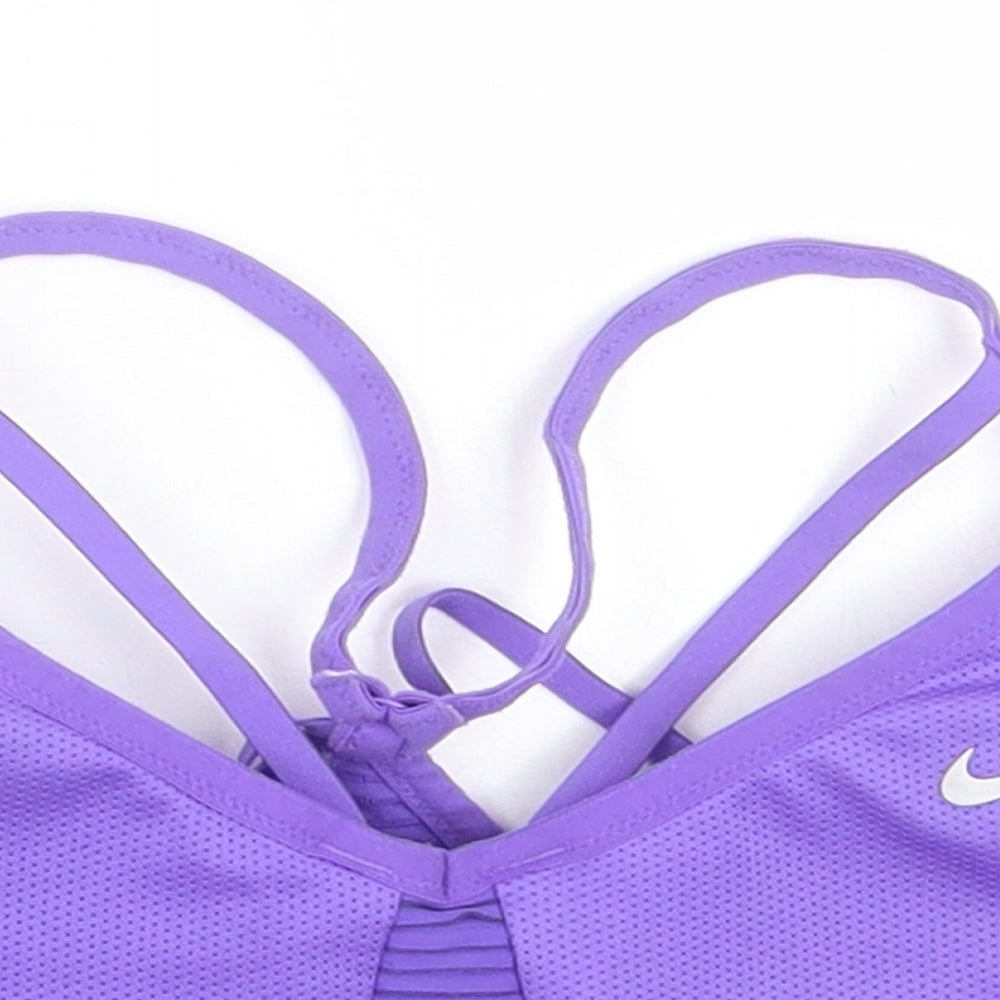 nke Womens Purple  Polyester Cropped Tank Size S V-Neck Pullover