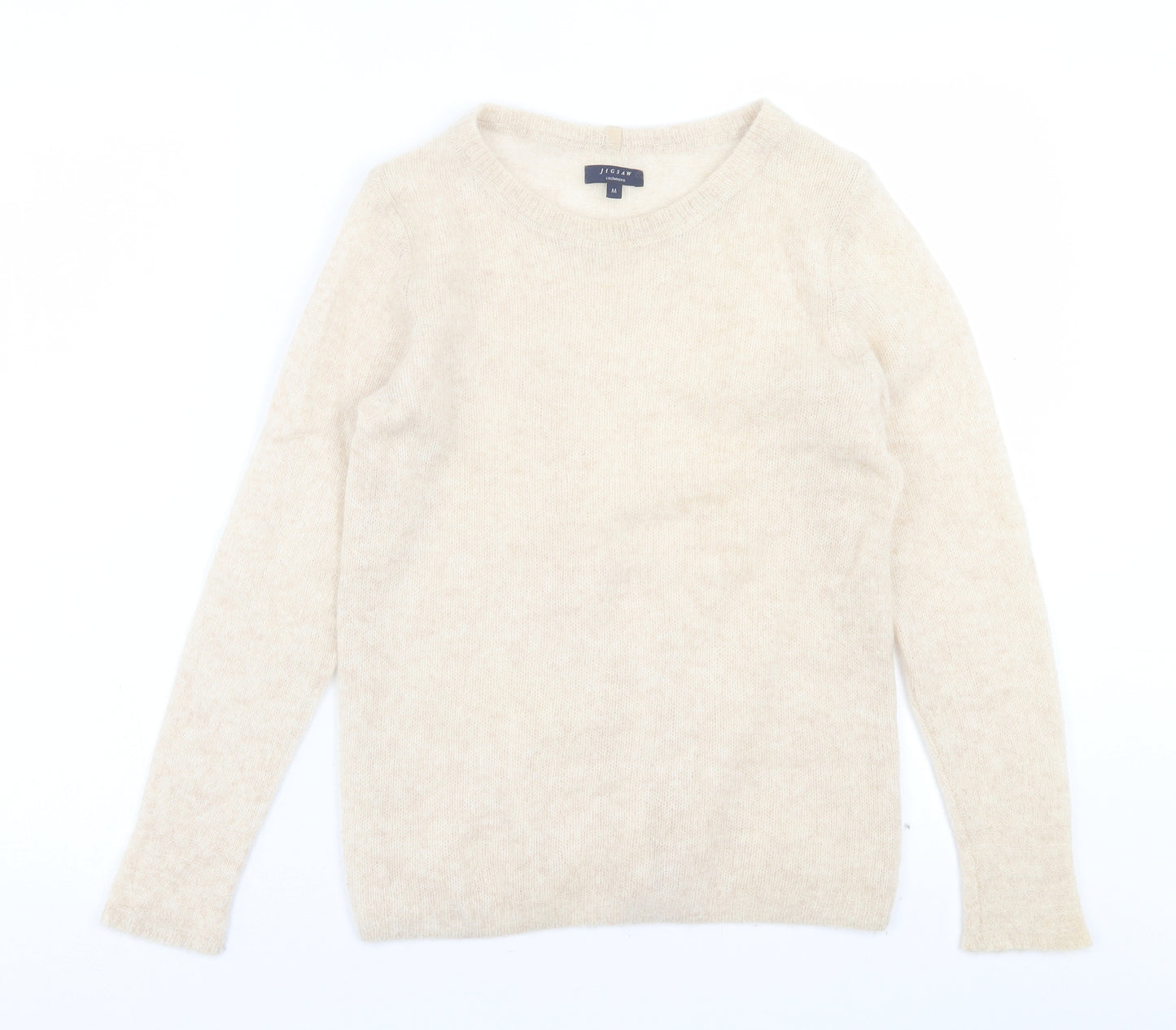 Jigsaw Womens Beige Collared  Cashmere Pullover Jumper Size M