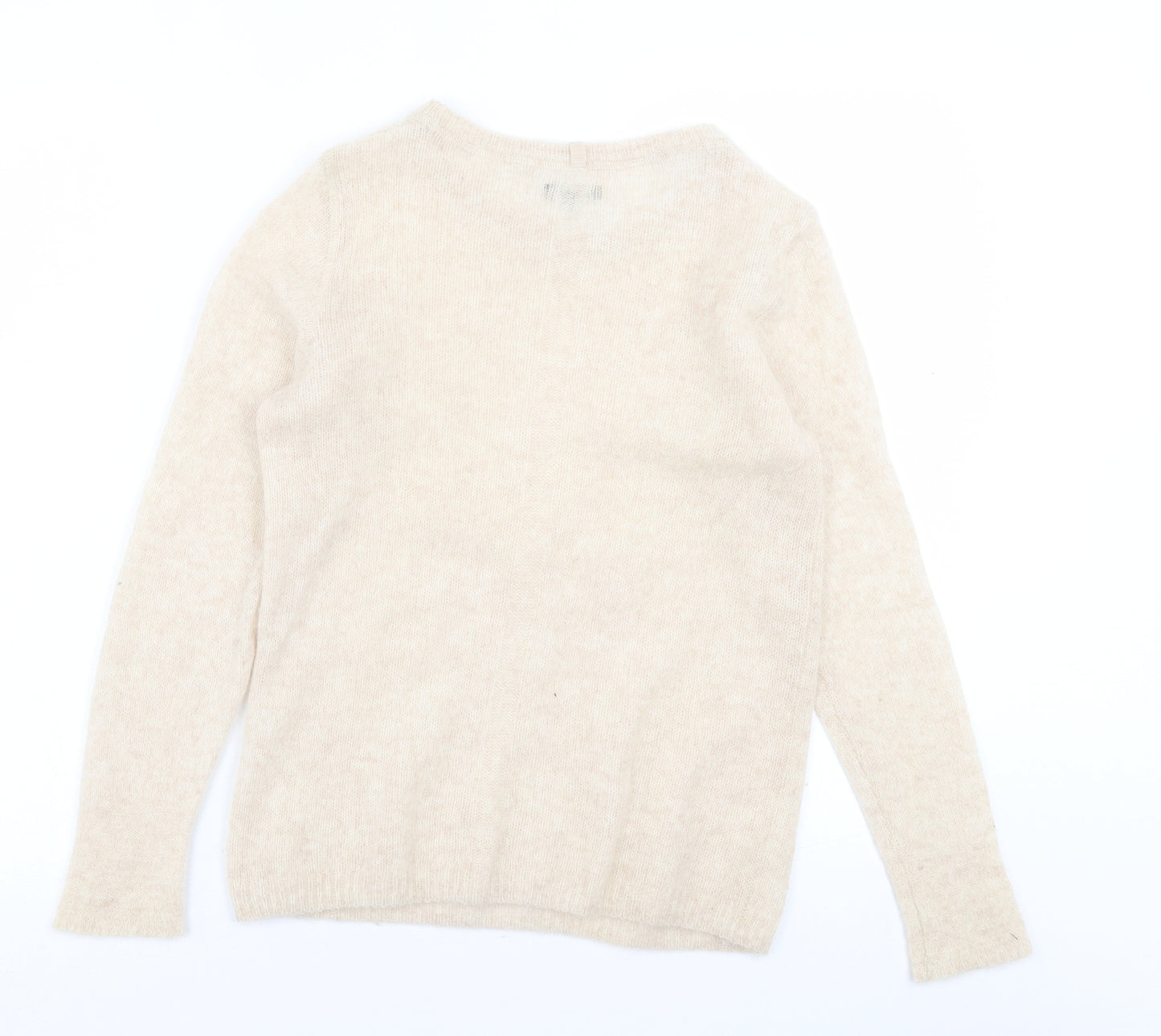 Jigsaw Womens Beige Collared  Cashmere Pullover Jumper Size M