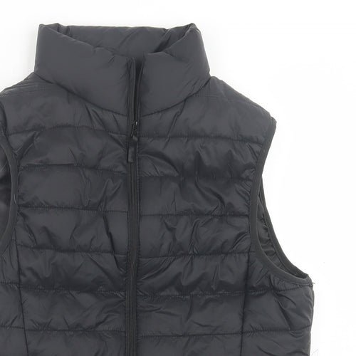 Boohoo Womens Black   Gilet Jacket Size 12  Zip