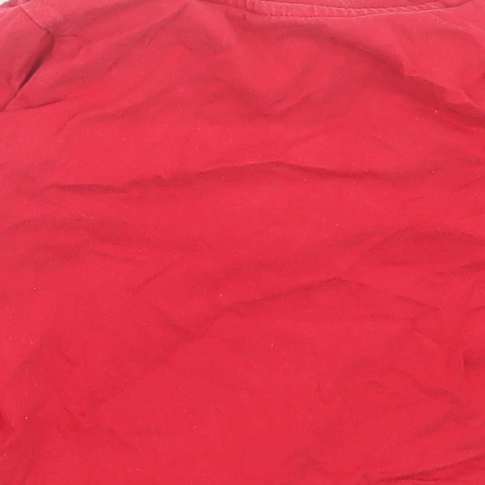 NEXT Boys Red  Cotton Basic Casual Size 12-18 Months Crew Neck Button