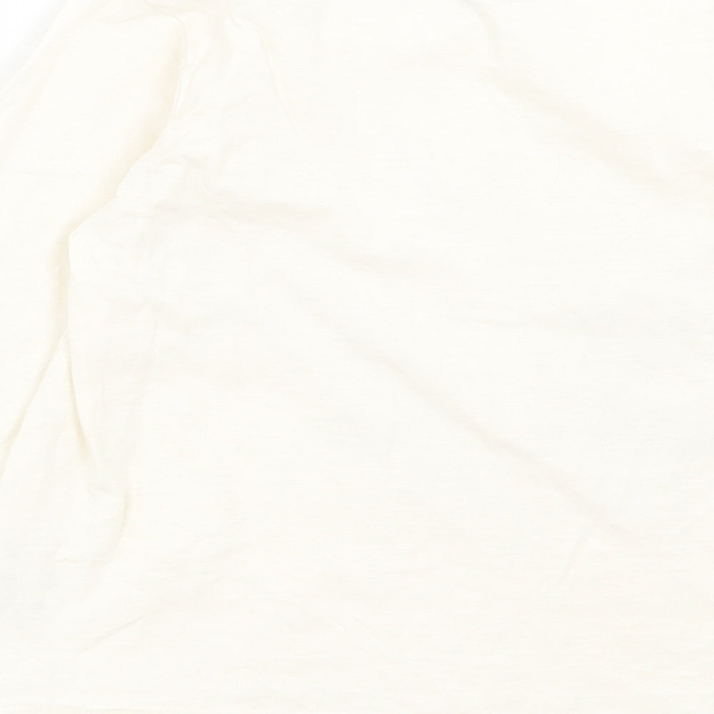 mataaln Girls Ivory  Cotton Basic Casual Size 8 Years Crew Neck Pullover