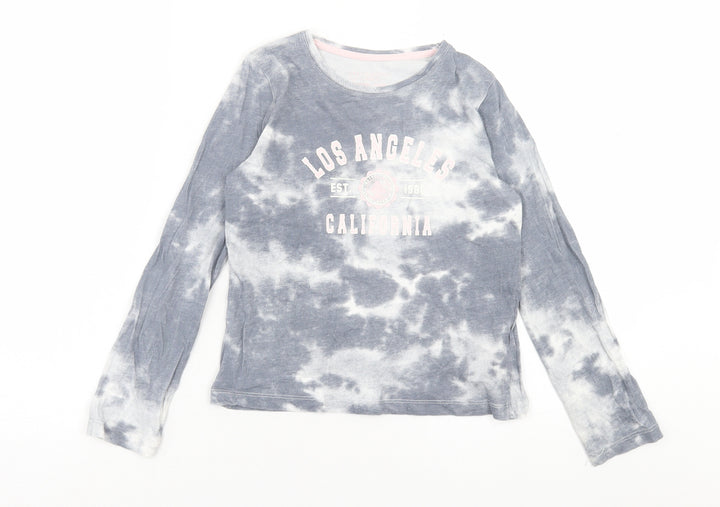 Primark Girls Grey  Cotton Basic Casual Size 9-10 Years Crew Neck Pullover