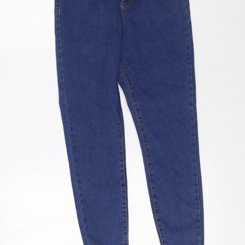 Denim & Co. Womens Blue  Cotton Skinny Jeans Size 12 L25 in Regular