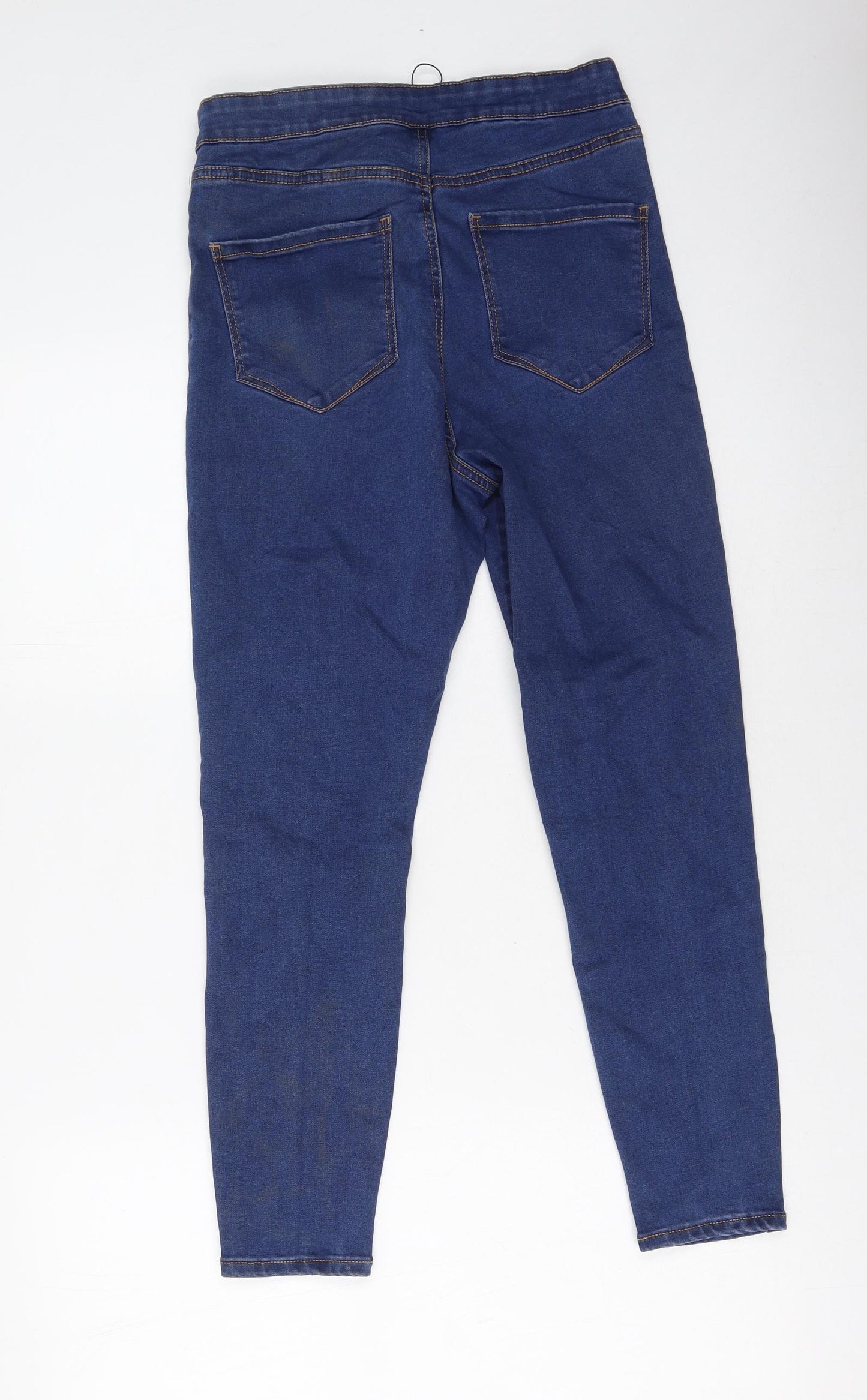 Denim & Co. Womens Blue  Cotton Skinny Jeans Size 12 L25 in Regular