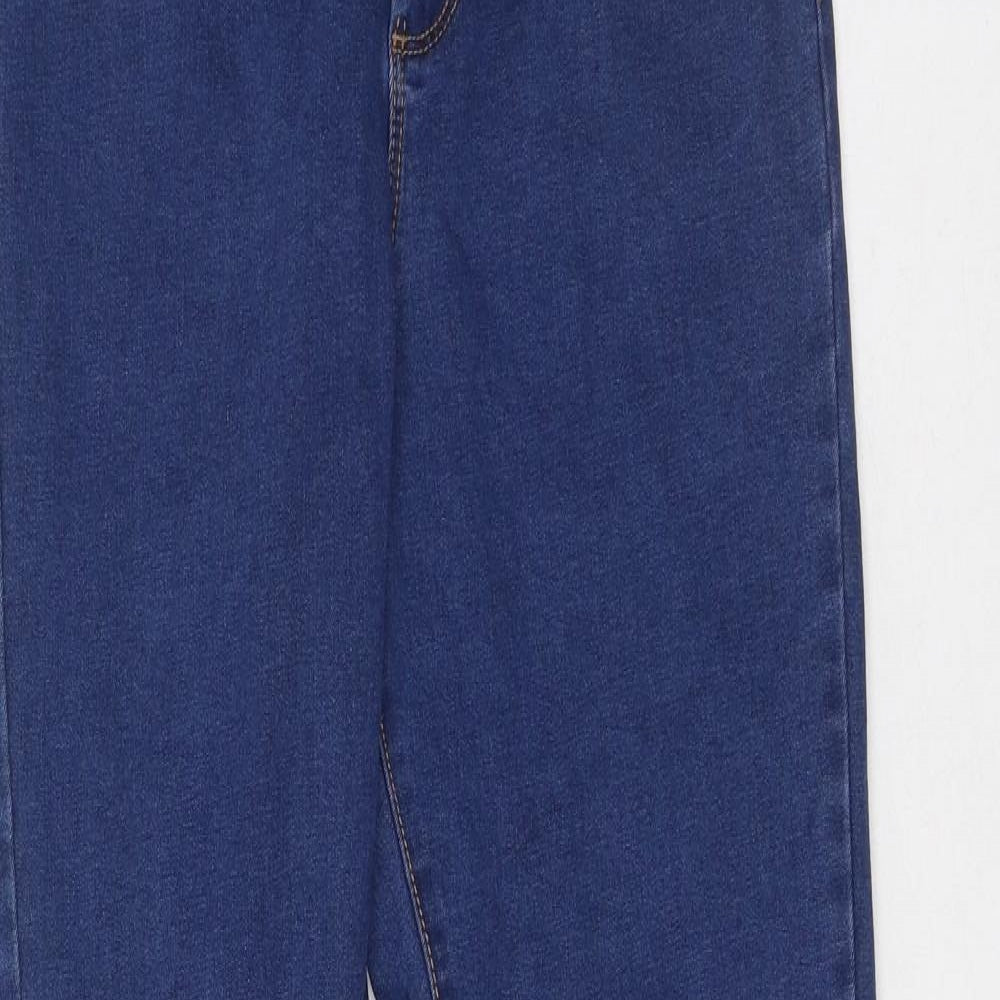 Denim & Co. Womens Blue  Cotton Skinny Jeans Size 12 L25 in Regular