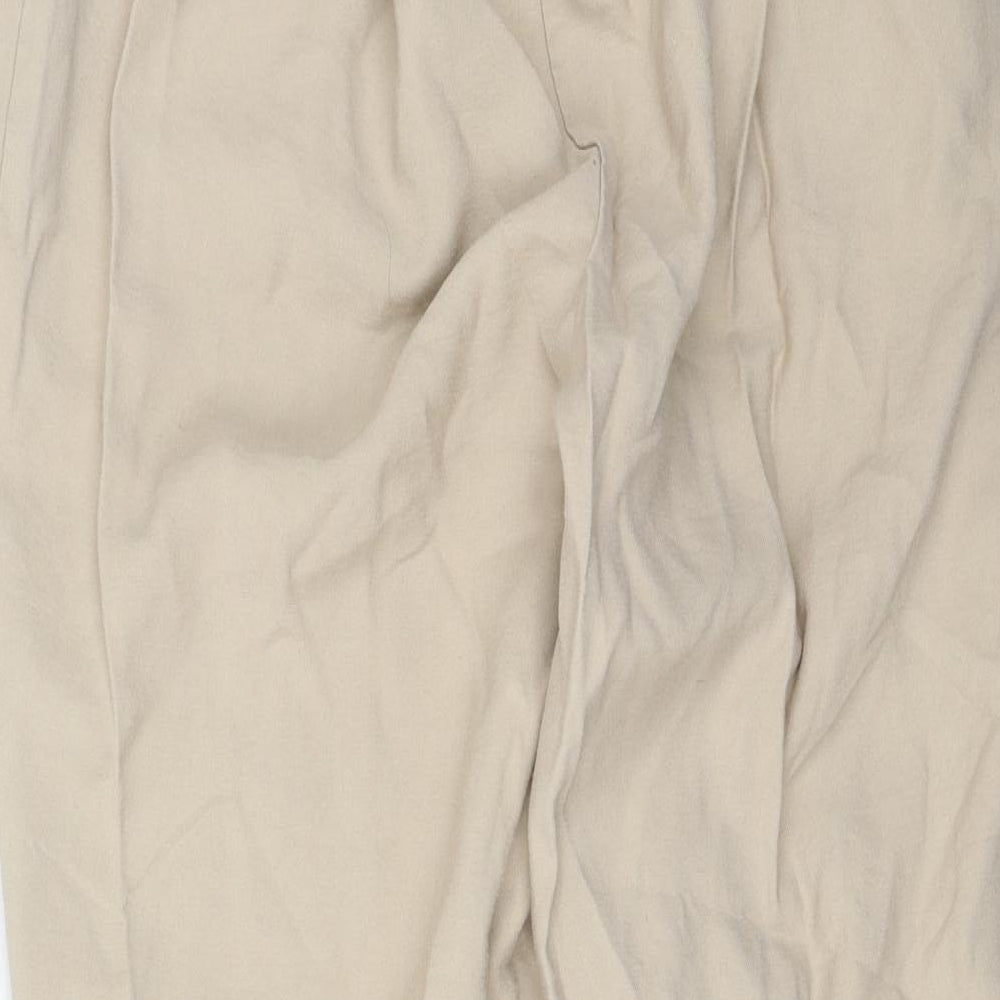 F&F Womens Beige  Viscose Trousers  Size 12 L28 in Regular