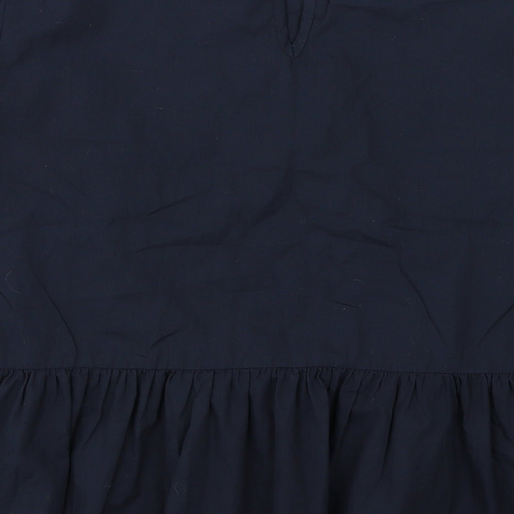 Primark Womens Blue  Cotton Basic Blouse Size 16 Round Neck