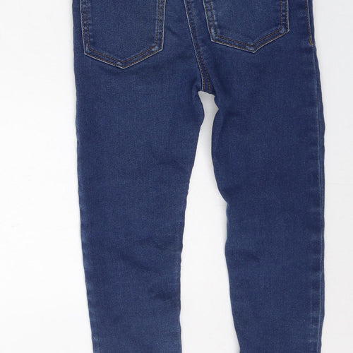 Preworn Girls Blue  Cotton Skinny Jeans Size 5-6 Years  Regular