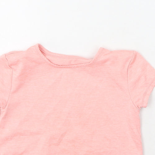 Dunnes Stores Boys Pink  Polyester Basic Casual Size 5-6 Years Round Neck