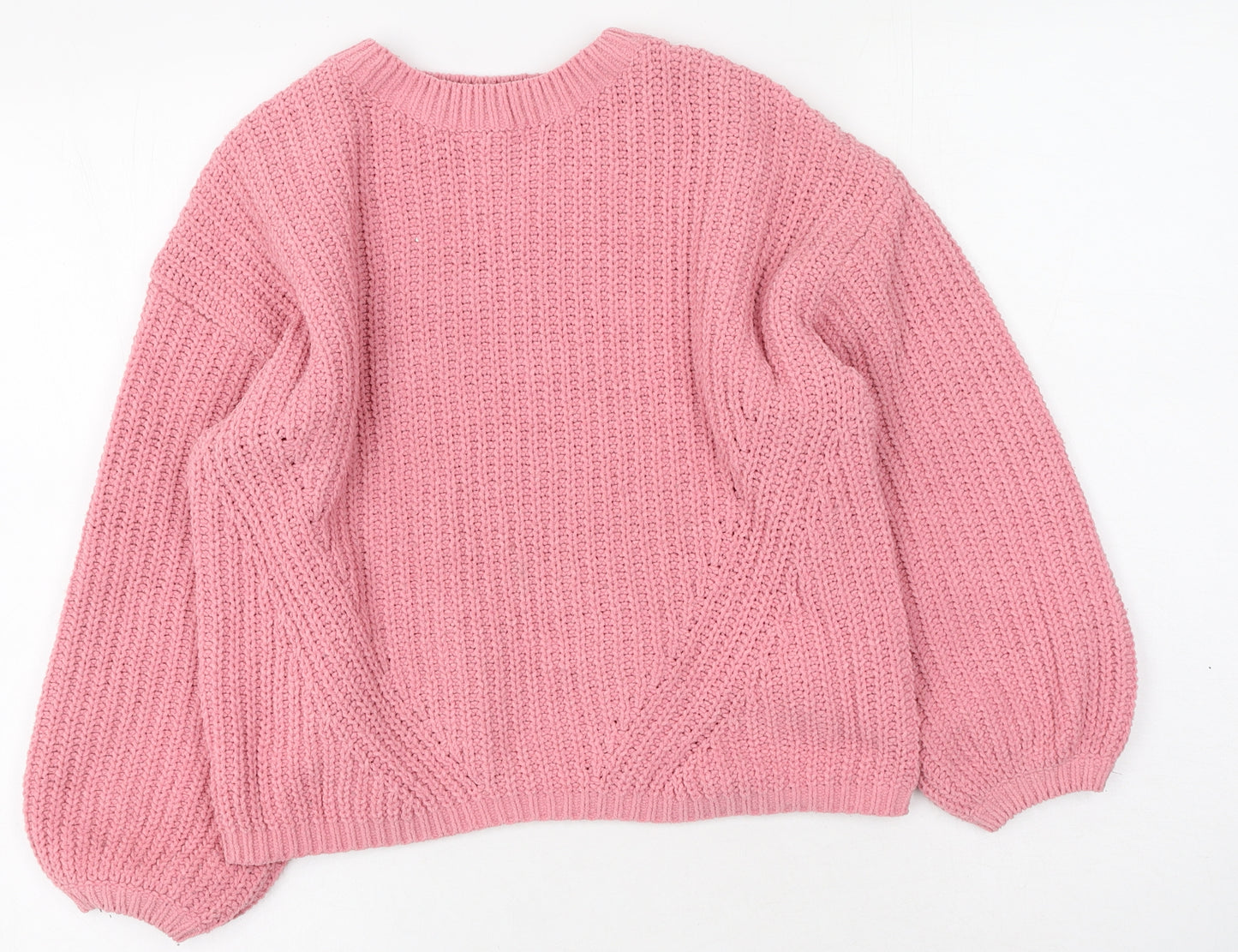F&F Girls Pink Round Neck  Polyester Pullover Jumper Size 10-11 Years