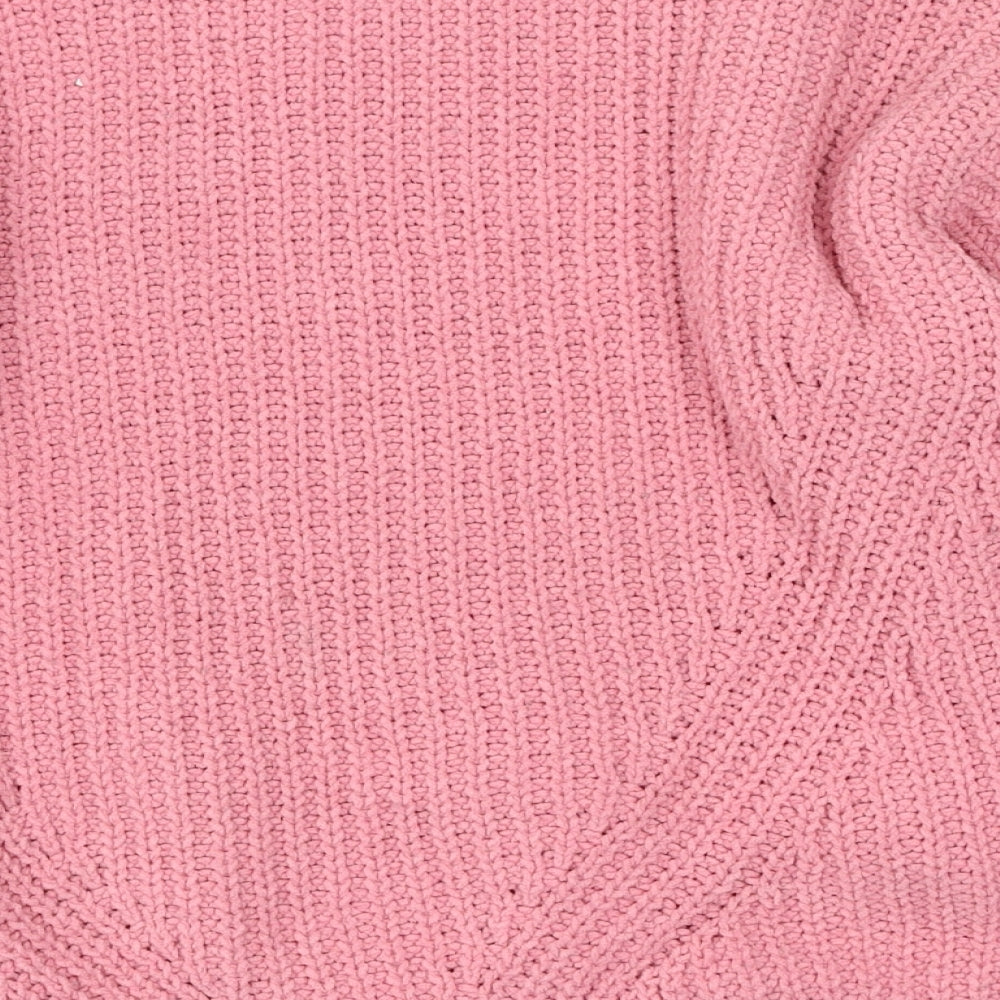 F&F Girls Pink Round Neck  Polyester Pullover Jumper Size 10-11 Years