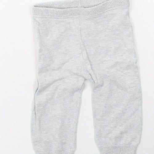 Marks and Spencer Baby Grey  Cotton Jogger Leggings Size 6-9 Months