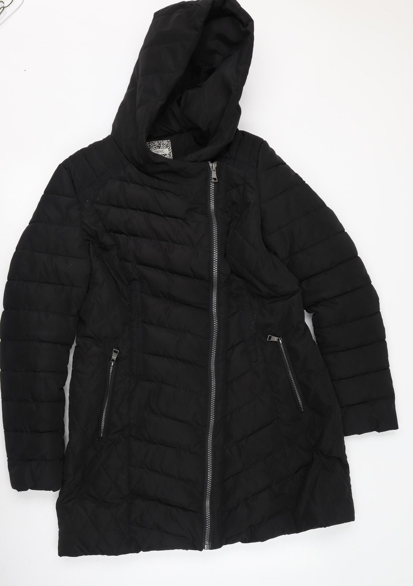 NEXT Womens Black   Rain Coat Coat Size 12