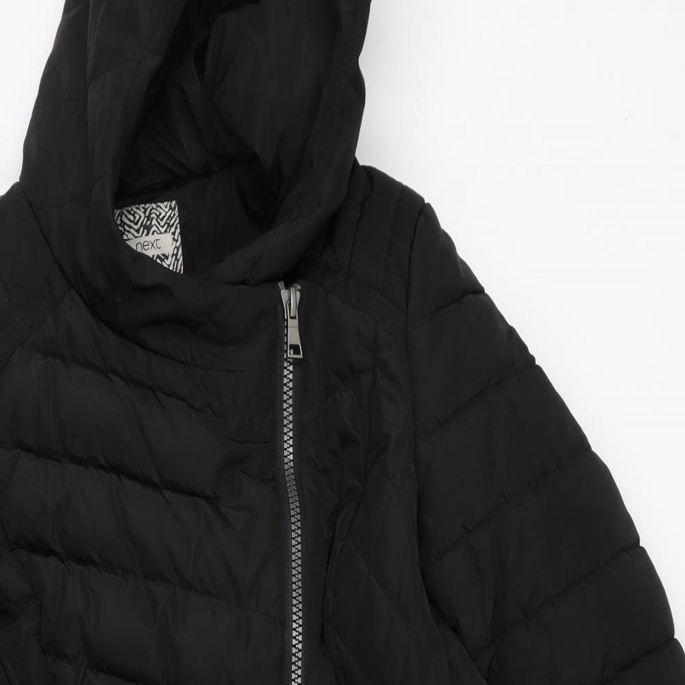 NEXT Womens Black   Rain Coat Coat Size 12