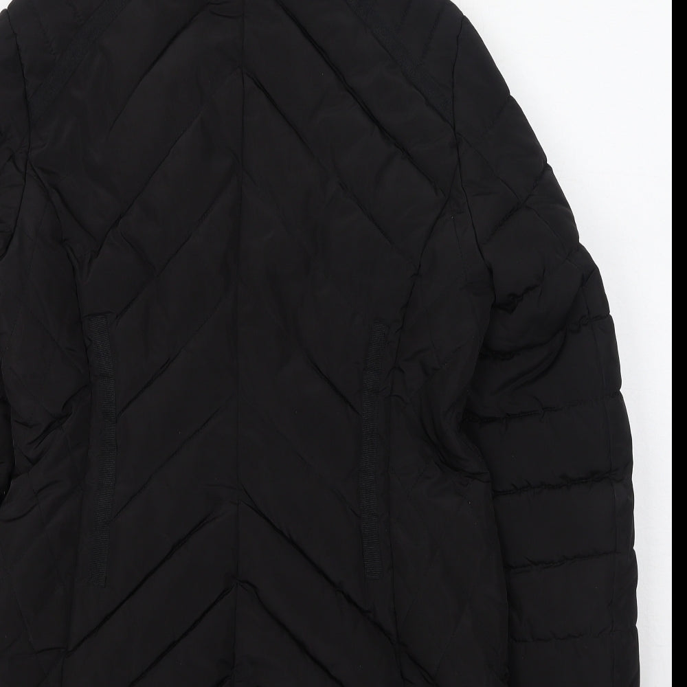 NEXT Womens Black   Rain Coat Coat Size 12