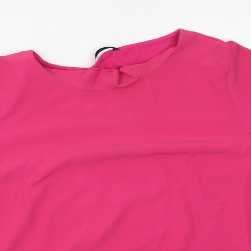 Dunnes Stores Womens Pink  Polyester Basic T-Shirt Size XL Round Neck