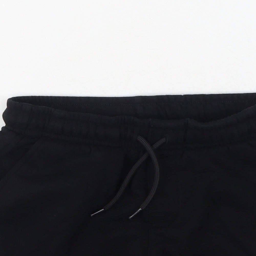 George  Boys Black  Cotton Sweat Shorts Size 8-9 Years  Regular