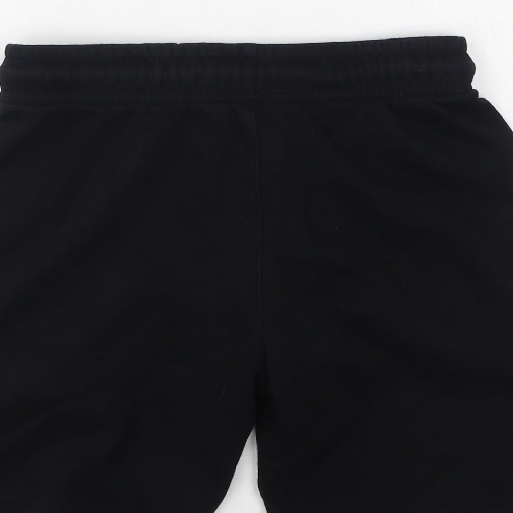 George  Boys Black  Cotton Sweat Shorts Size 8-9 Years  Regular