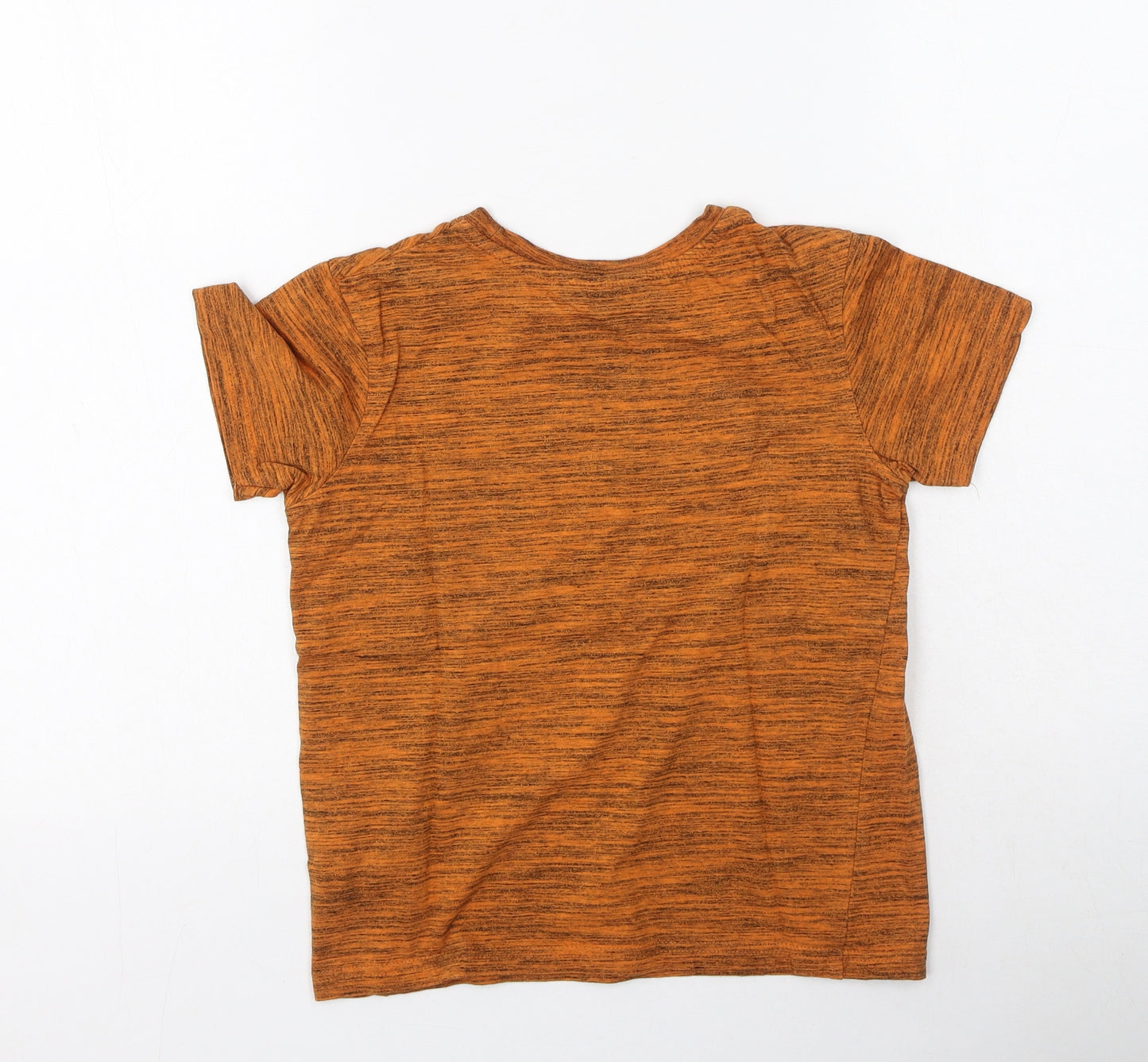 George  Boys Orange  Cotton Basic Casual Size 8-9 Years Round Neck