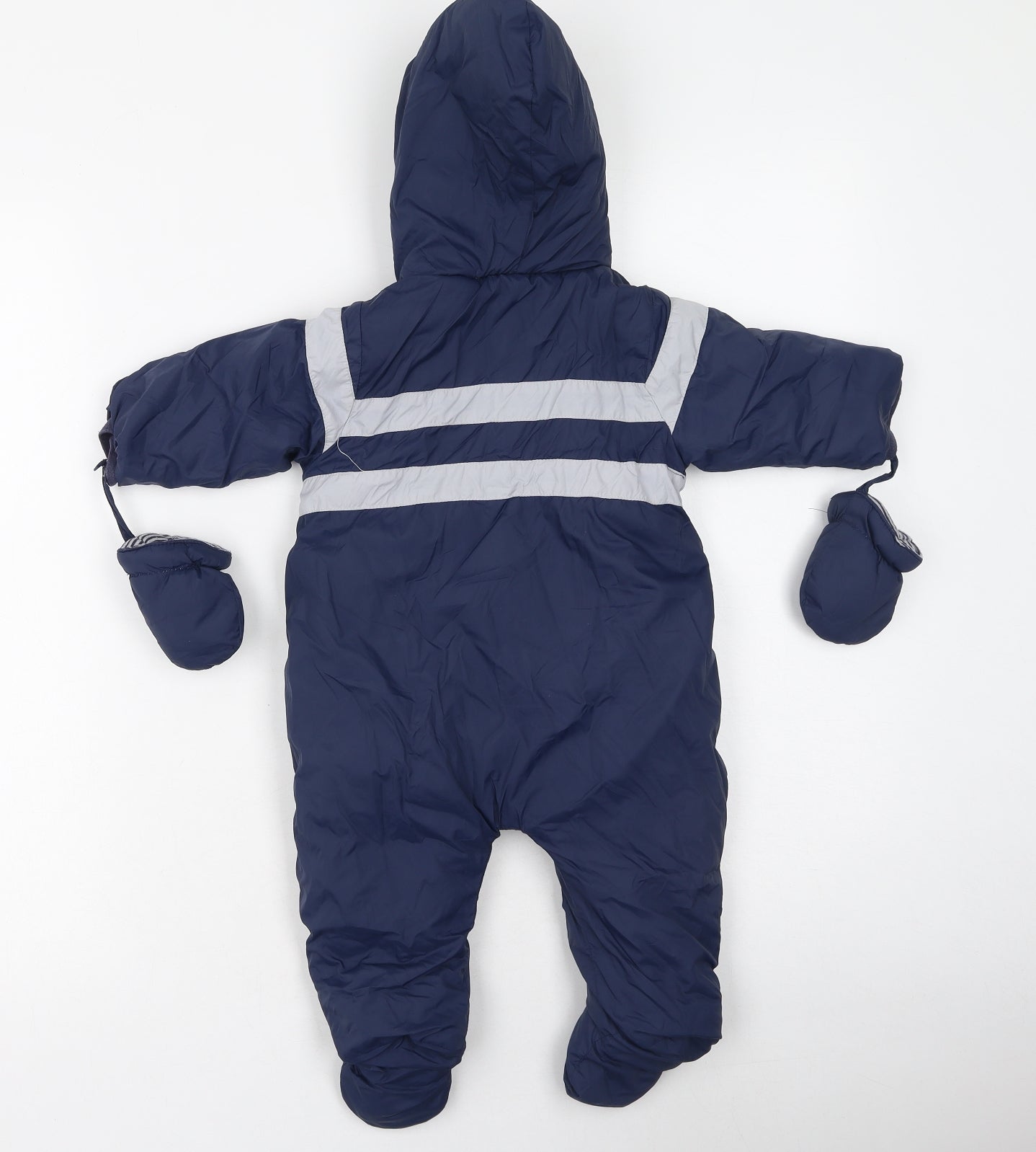 mamas & papas Baby Blue   Puffer Jacket Snowsuit Size 6-9 Months