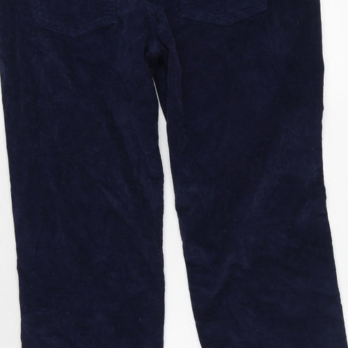 Dunnes Stores Womens Blue  Cotton Trousers  Size 36 in L27 in Regular