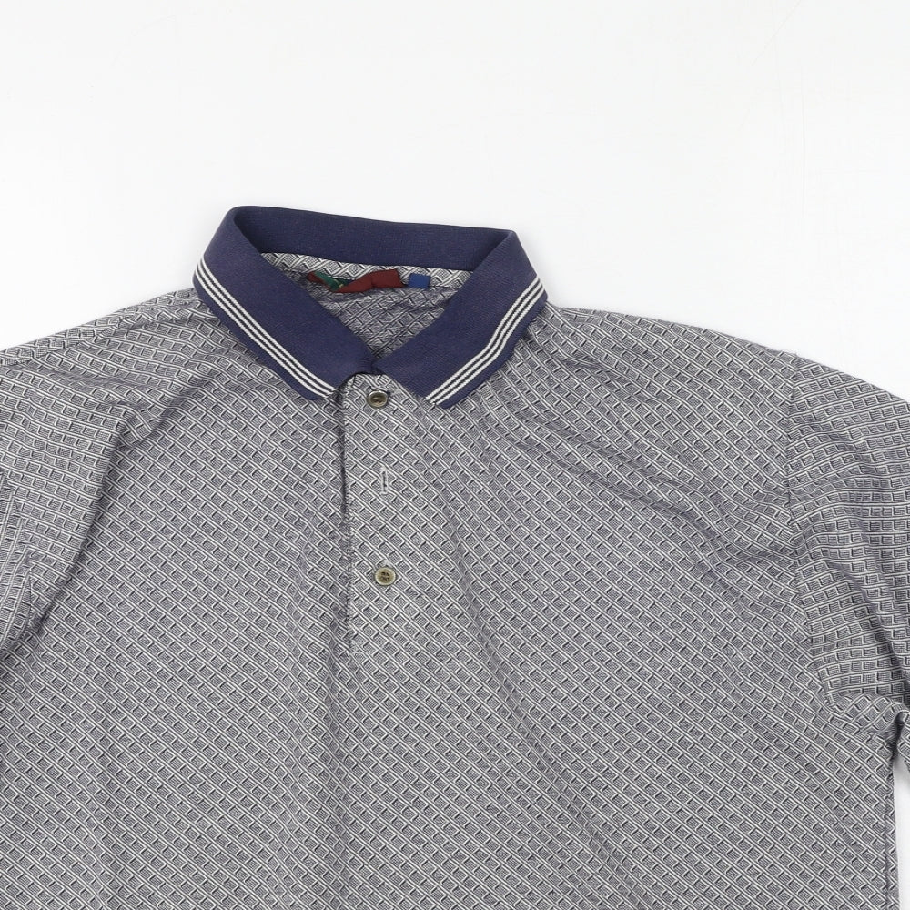 Glenmuir Mens Multicoloured  Cotton  Polo Size L Collared