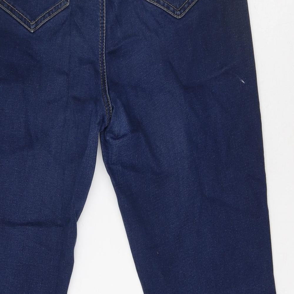 TU Womens Blue  Cotton Straight Jeans Size 14 L31 in Regular