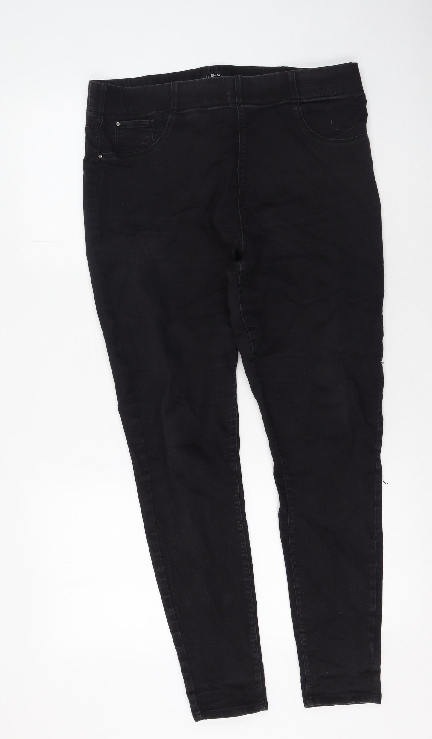 Matalan Womens Black  Cotton Jegging Jeans Size 14 L29 in Regular