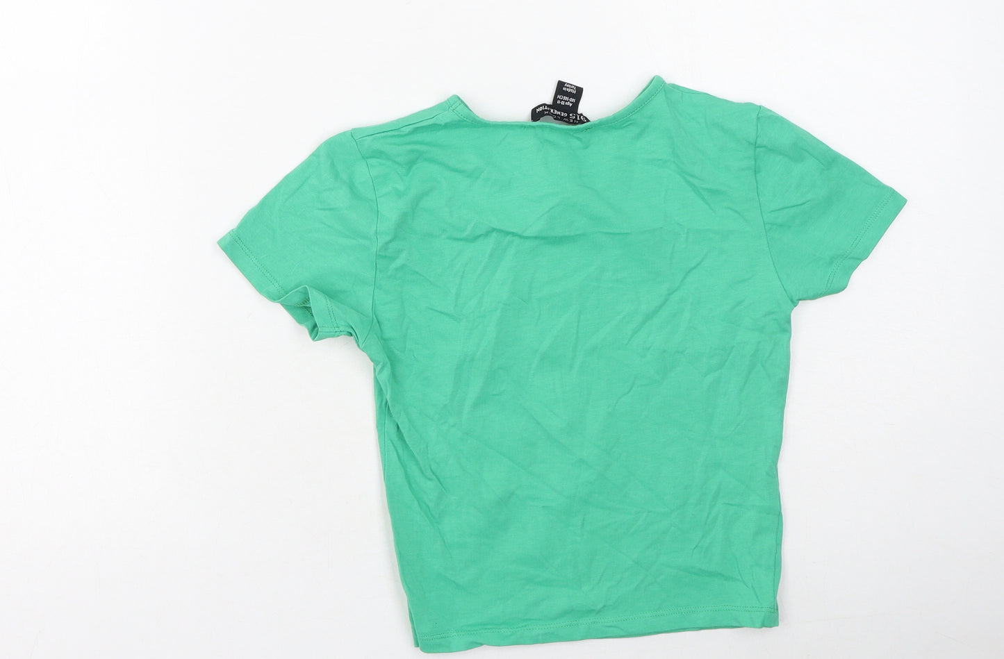 New Look Girls Green  Cotton Basic Casual Size 10-11 Years Round Neck  - Believe in Yourself