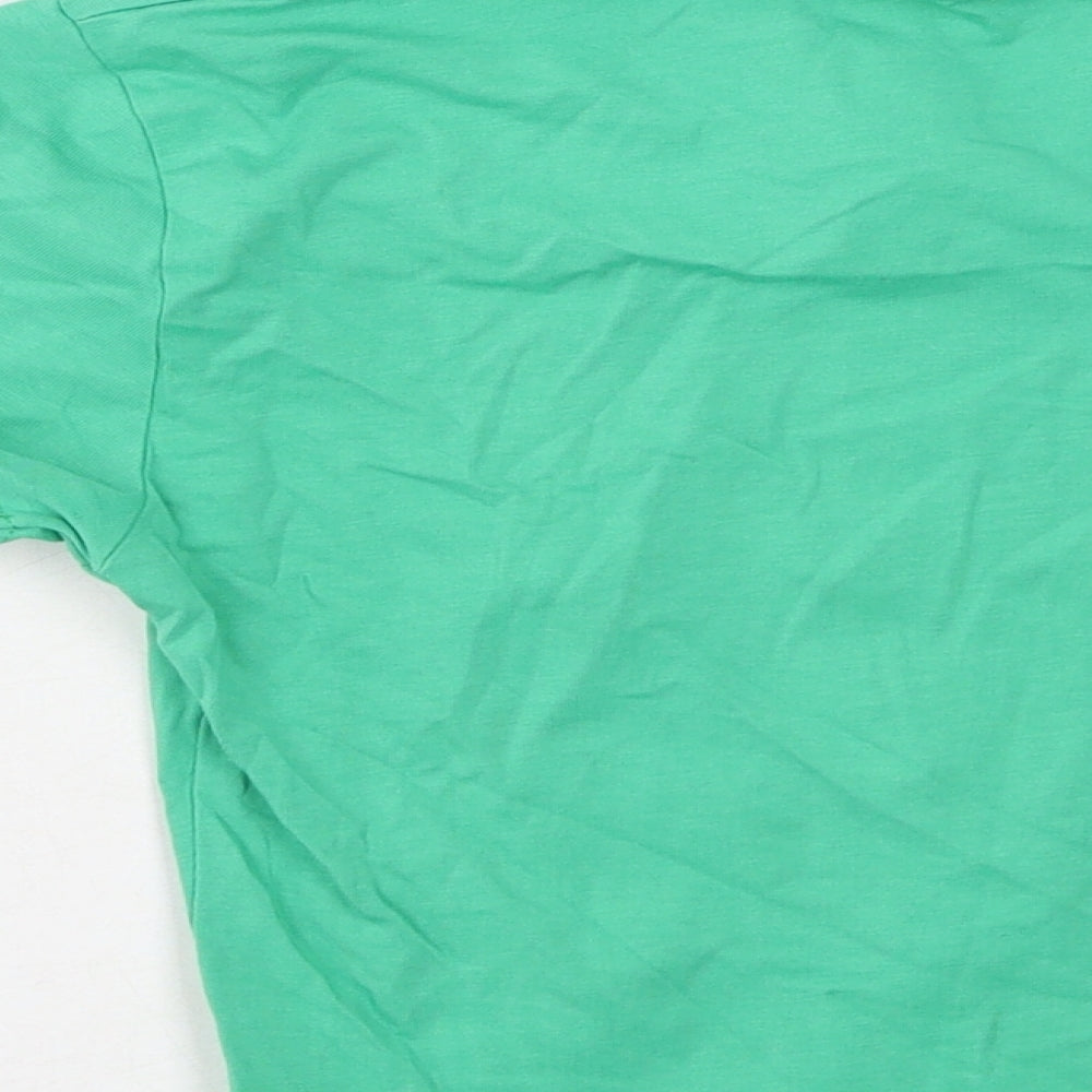 New Look Girls Green  Cotton Basic Casual Size 10-11 Years Round Neck  - Believe in Yourself