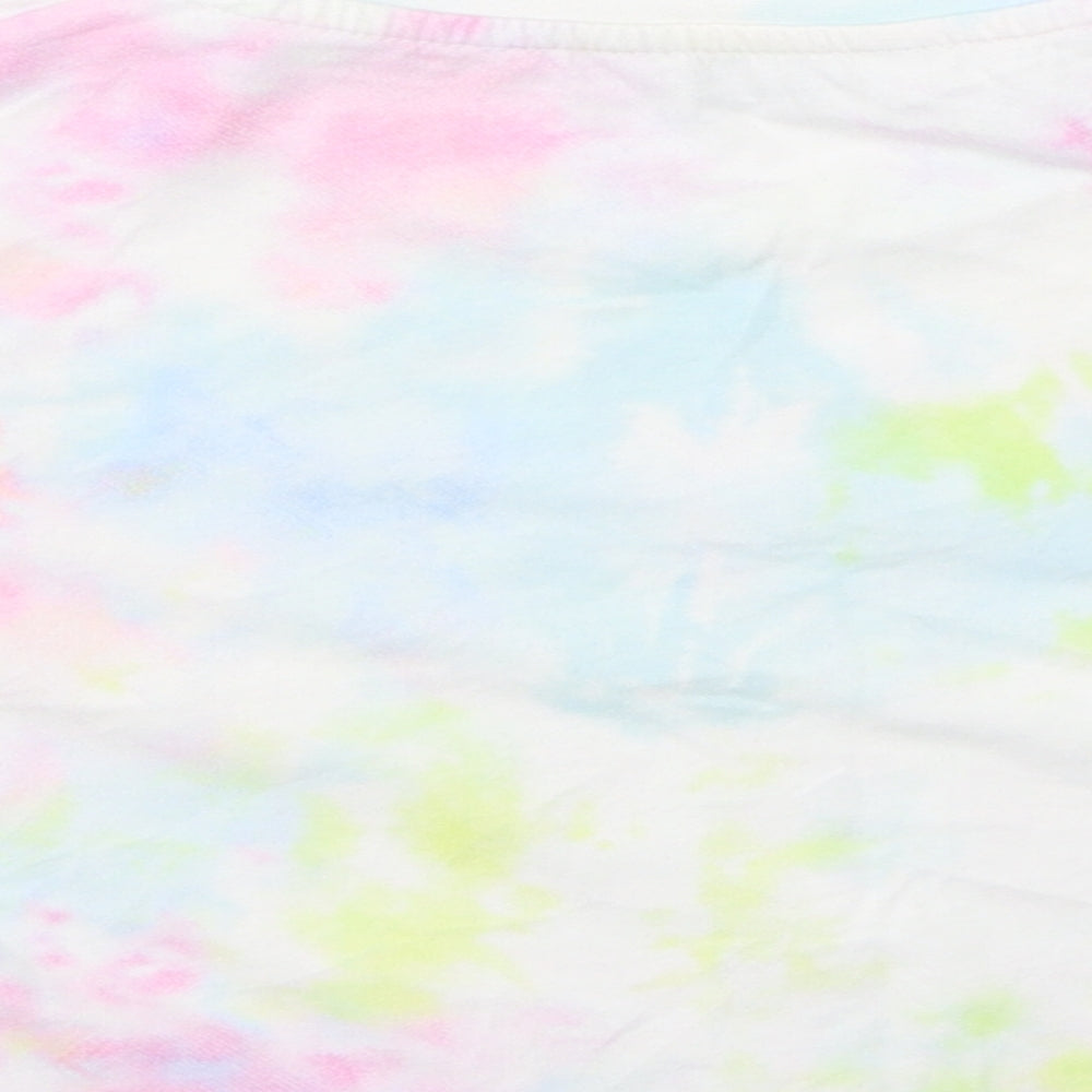 Primark  Girls Multicoloured  Cotton Basic T-Shirt Size 9-10 Years Round Neck