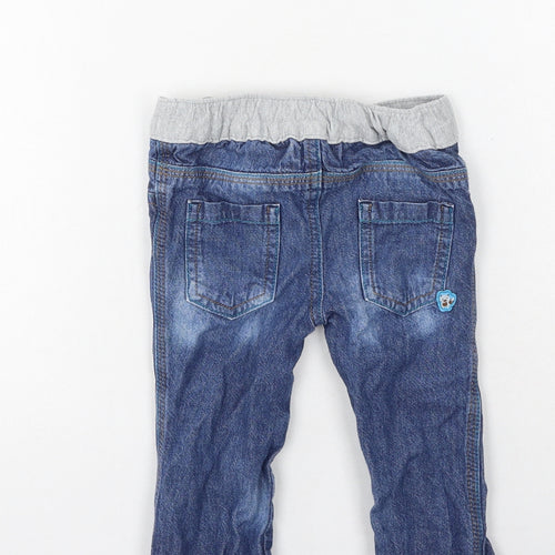 Rochas Boys Blue  Cotton Cargo Jeans Size 9-12 Months