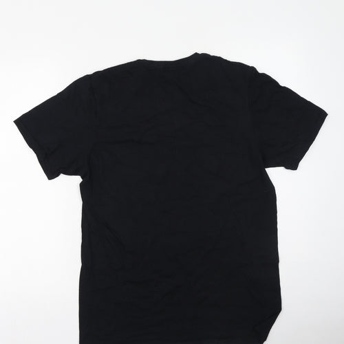 Gildan Womens Black  Cotton Basic T-Shirt Size M Round Neck