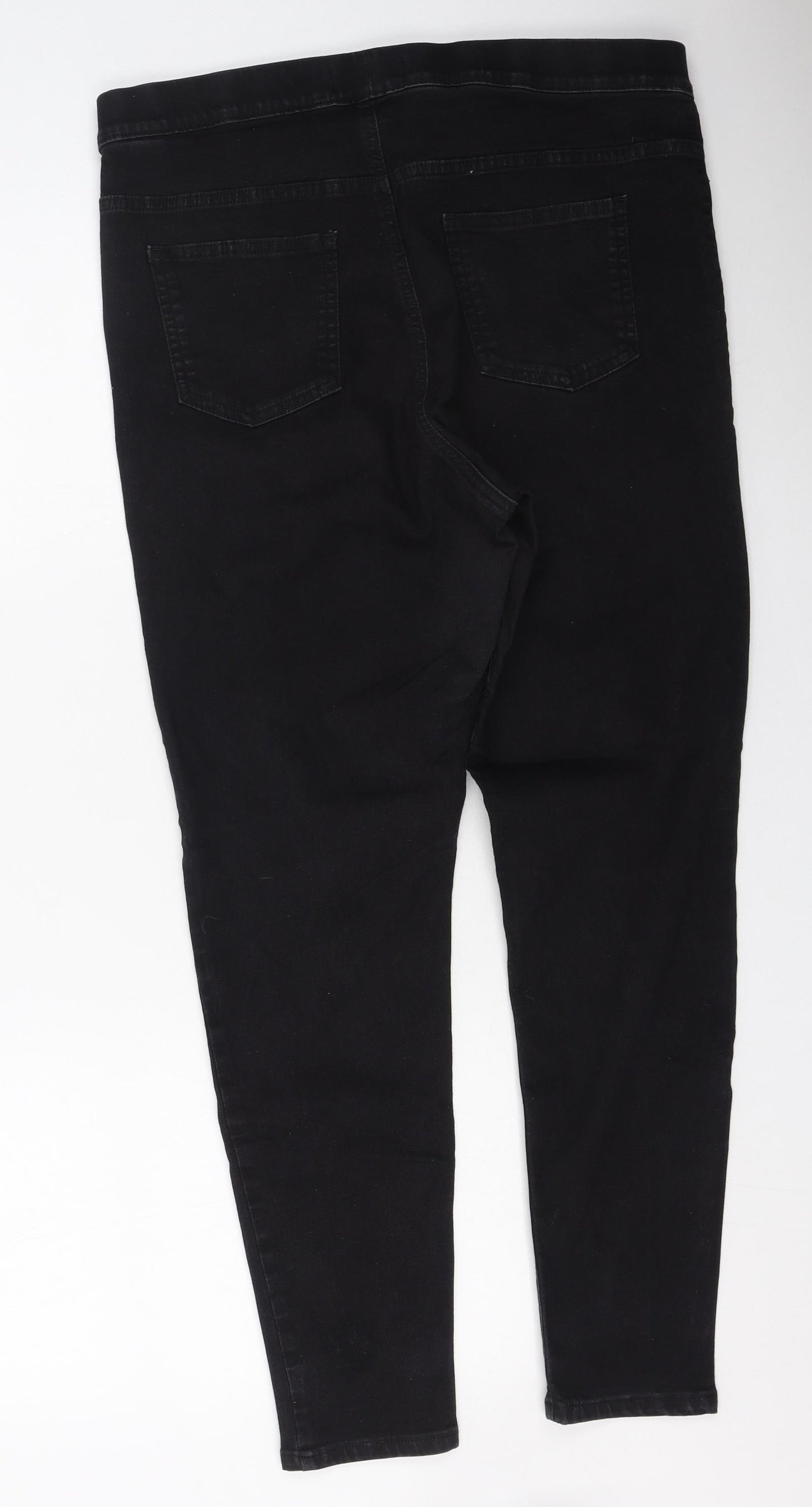 Marks and Spencer Womens Grey  Cotton Jegging Jeans Size 16 L23 in Regular