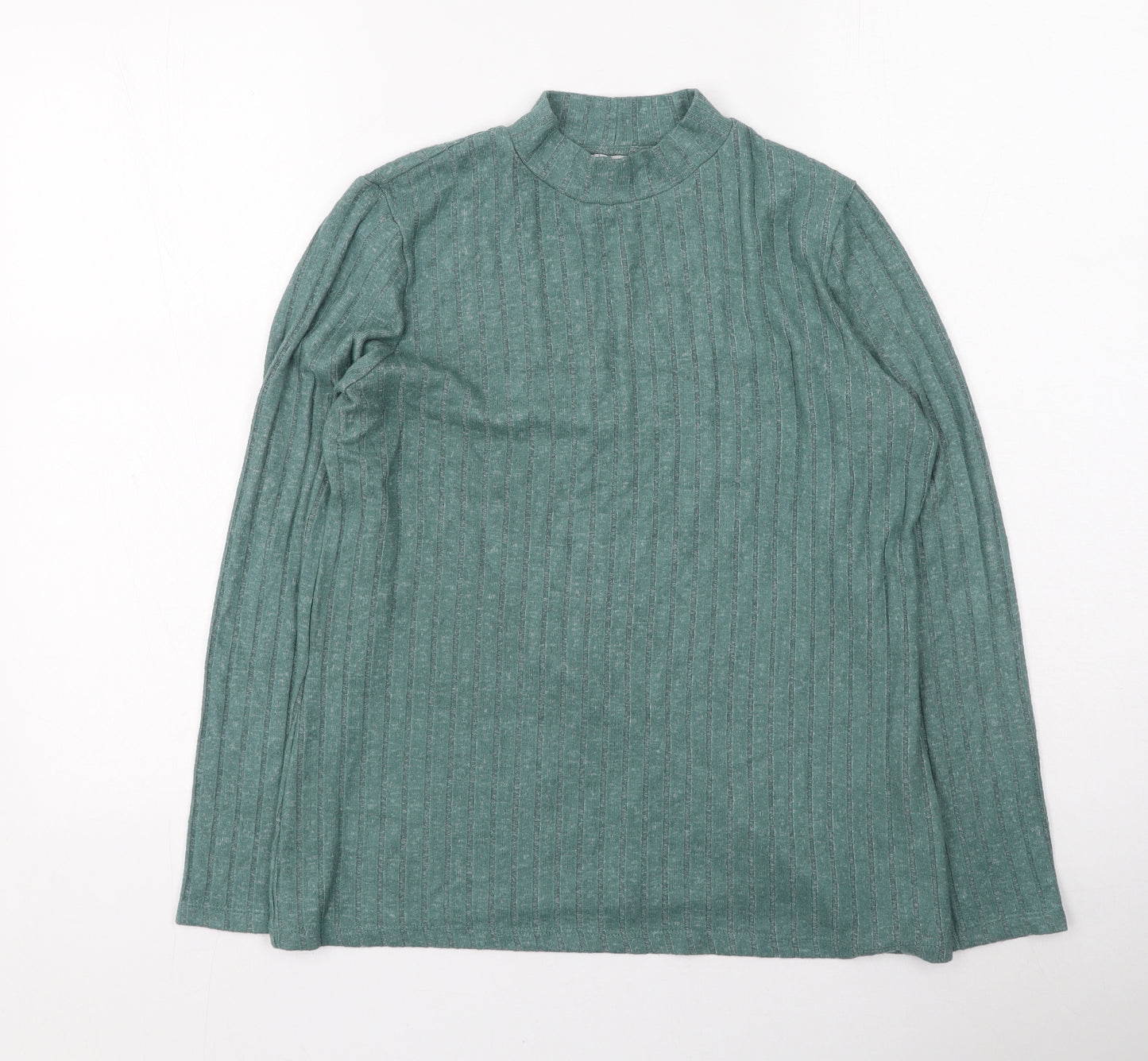 Papaya Womens Green Round Neck  Viscose Pullover Jumper Size 14