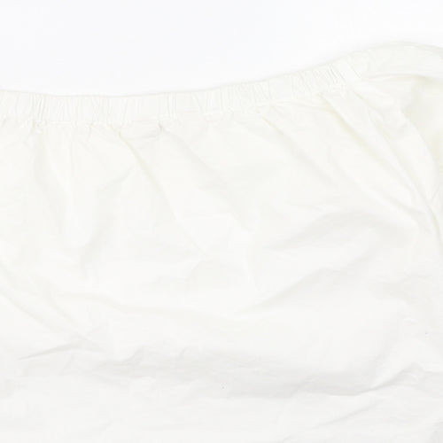 Miss Selfridge Womens Ivory  Cotton Basic Blouse Size 12 Off the Shoulder